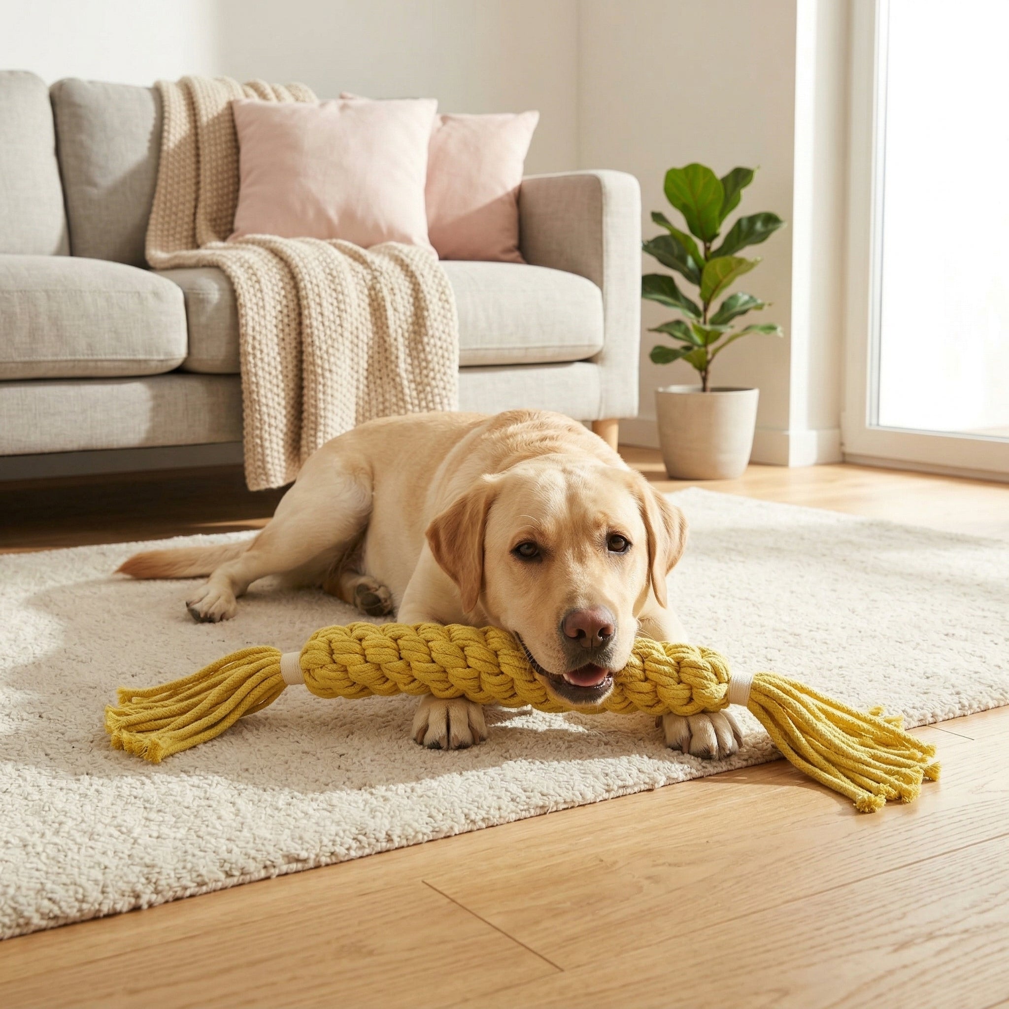 Jumbo Yellow Candy Rope Toy